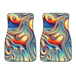 Psychedelic Wave Print Front Car Floor Mats