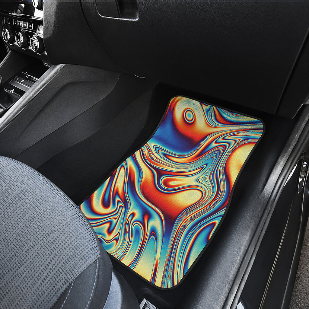 Psychedelic Wave Print Front Car Floor Mats