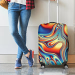 Psychedelic Wave Print Luggage Cover
