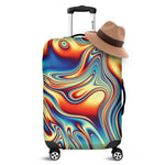 Psychedelic Wave Print Luggage Cover