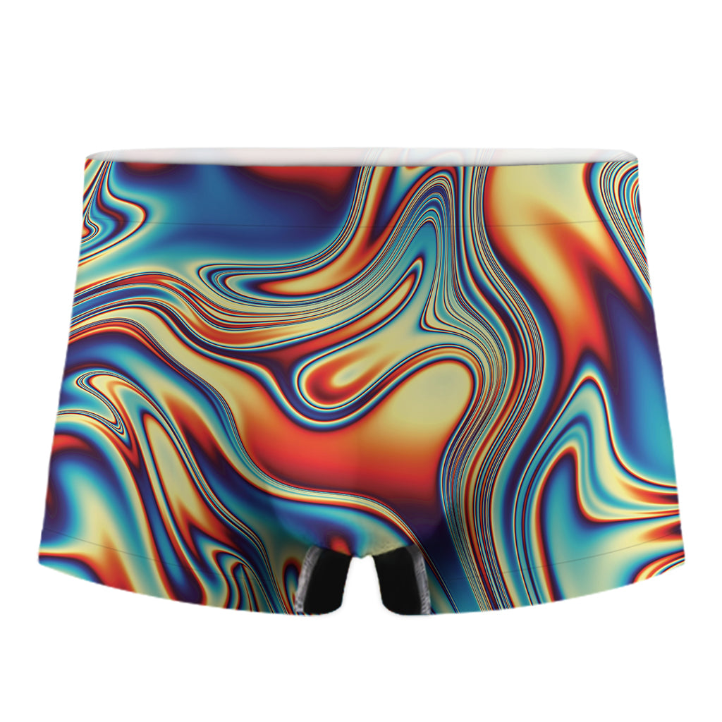 Psychedelic Wave Print Men's Boxer Briefs