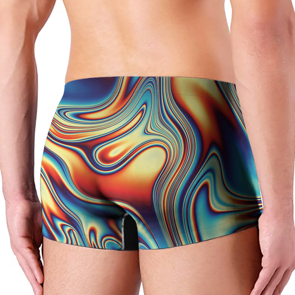 Psychedelic Wave Print Men's Boxer Briefs