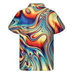 Psychedelic Wave Print Men's Short Sleeve Shirt