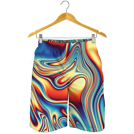Psychedelic Wave Print Men's Shorts
