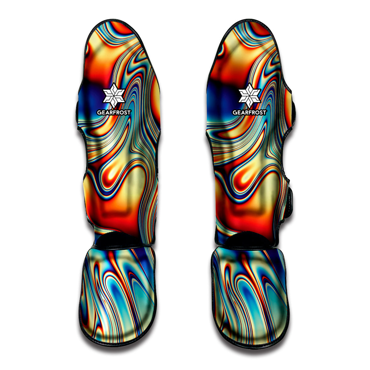 Psychedelic Wave Print Muay Thai Shin Guard