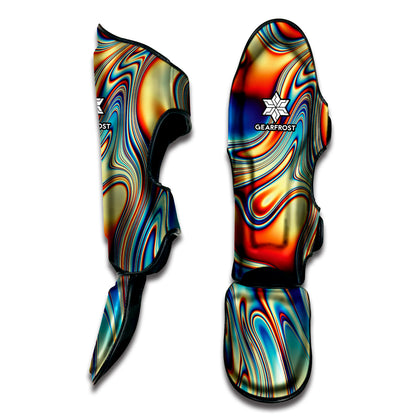 Psychedelic Wave Print Muay Thai Shin Guard