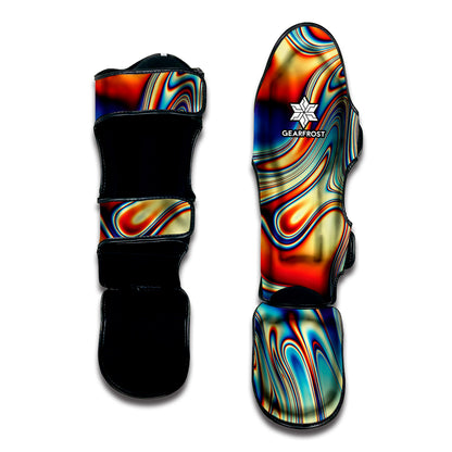 Psychedelic Wave Print Muay Thai Shin Guard