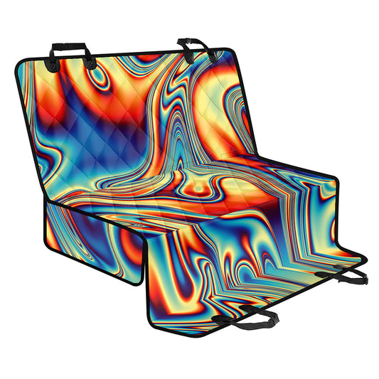 Psychedelic Wave Print Pet Car Back Seat Cover