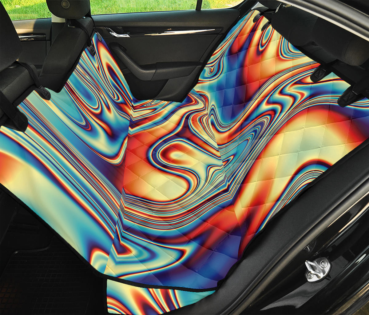 Psychedelic Wave Print Pet Car Back Seat Cover