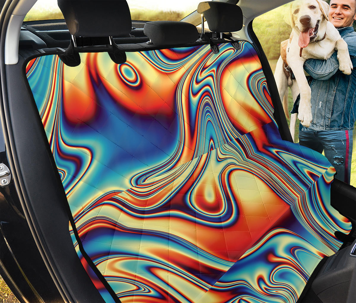 Psychedelic Wave Print Pet Car Back Seat Cover