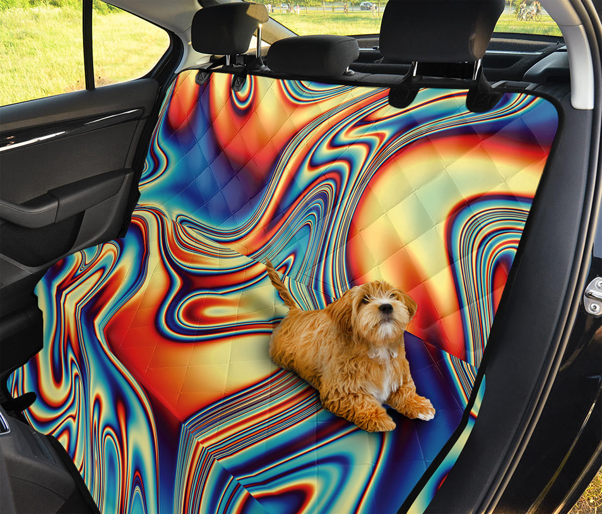 Psychedelic Wave Print Pet Car Back Seat Cover