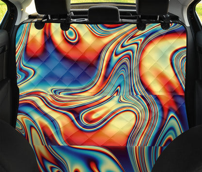 Psychedelic Wave Print Pet Car Back Seat Cover