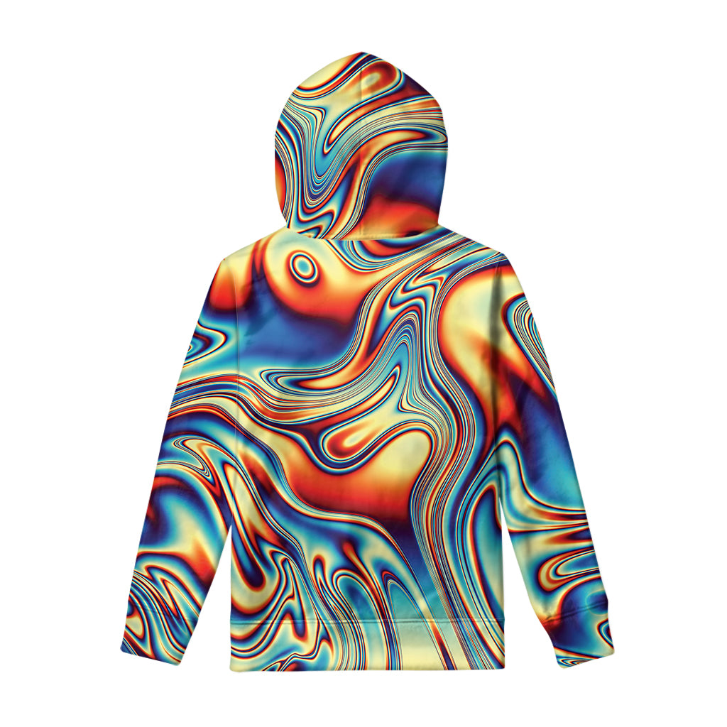 Psychedelic Wave Print Pullover Hoodie