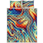 Psychedelic Wave Print Quilt Bed Set