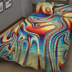 Psychedelic Wave Print Quilt Bed Set
