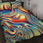 Psychedelic Wave Print Quilt Bed Set