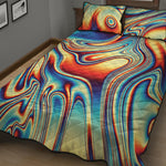 Psychedelic Wave Print Quilt Bed Set