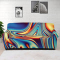 Psychedelic Wave Print Sofa Cover