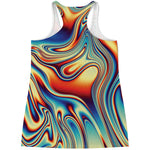 Psychedelic Wave Print Women's Racerback Tank Top