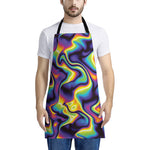Psychedelic Wavy Print Apron