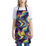 Psychedelic Wavy Print Apron