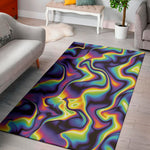 Psychedelic Wavy Print Area Rug