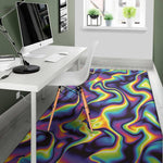 Psychedelic Wavy Print Area Rug