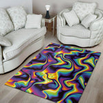 Psychedelic Wavy Print Area Rug