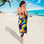 Psychedelic Wavy Print Beach Sarong Wrap