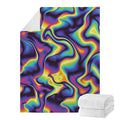 Psychedelic Wavy Print Blanket