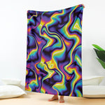 Psychedelic Wavy Print Blanket
