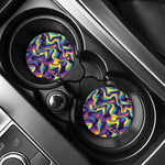 Psychedelic Wavy Print Car Coasters