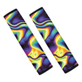 Psychedelic Wavy Print Car Seat Belt Covers