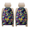 Psychedelic Wavy Print Car Seat Organizers