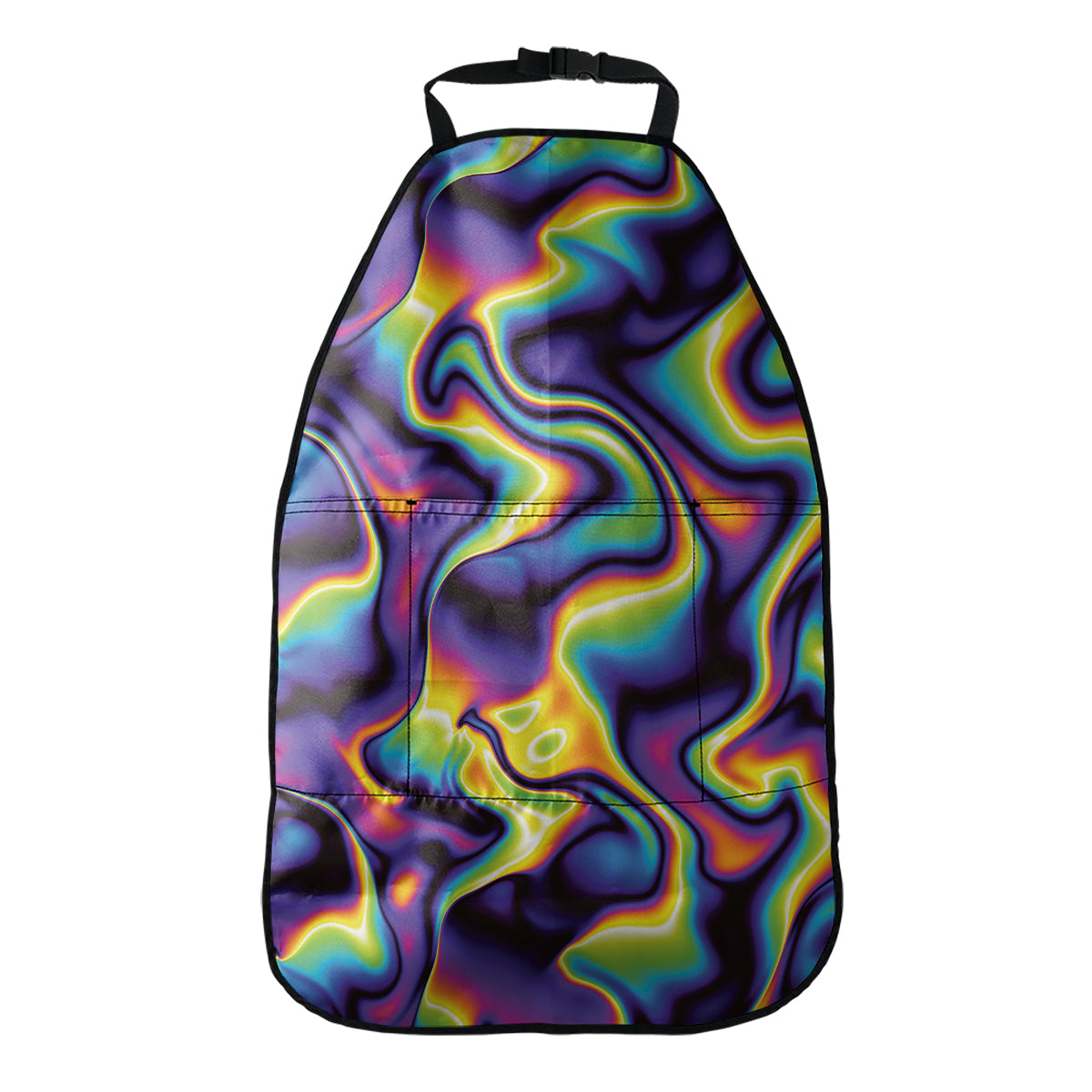 Psychedelic Wavy Print Car Seat Organizers