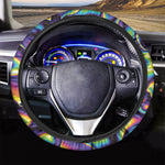 Psychedelic Wavy Print Car Steering Wheel Cover