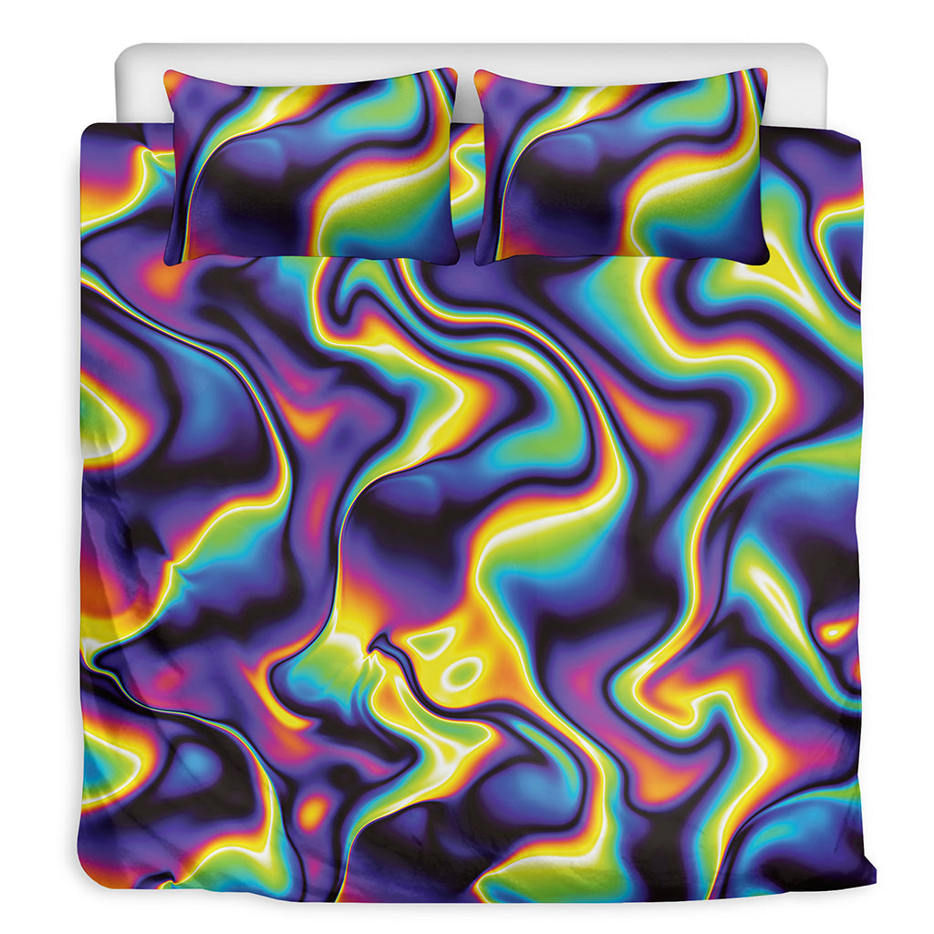 Psychedelic Wavy Print Duvet Cover Bedding Set