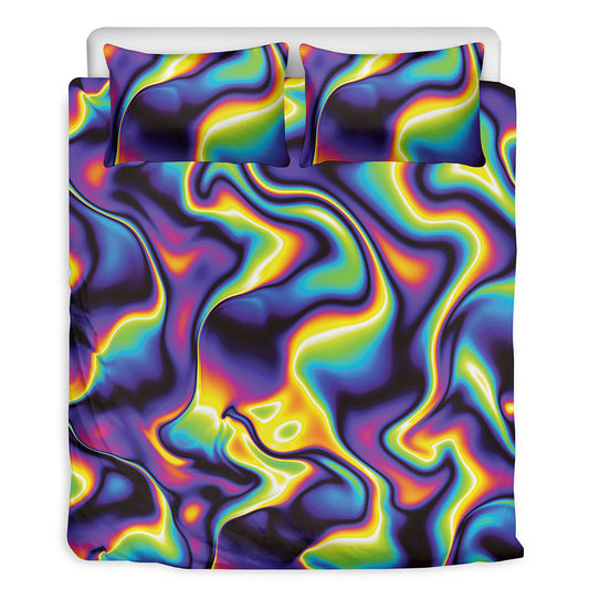 Psychedelic Wavy Print Duvet Cover Bedding Set