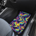 Psychedelic Wavy Print Front and Back Car Floor Mats