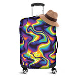 Psychedelic Wavy Print Luggage Cover