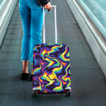 Psychedelic Wavy Print Luggage Cover