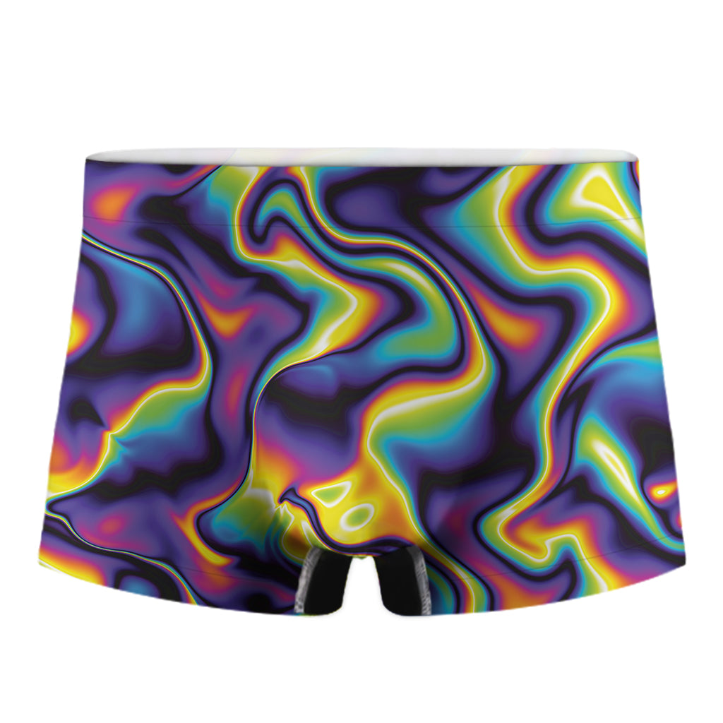 Psychedelic Wavy Print Men's Boxer Briefs