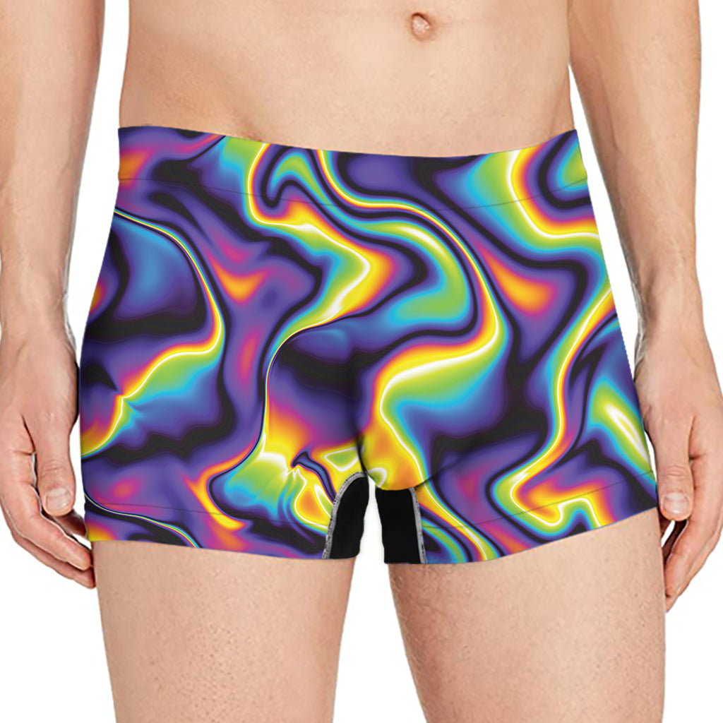 Psychedelic Wavy Print Men's Boxer Briefs
