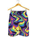 Psychedelic Wavy Print Men's Shorts