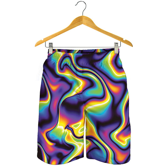 Psychedelic Wavy Print Men's Shorts