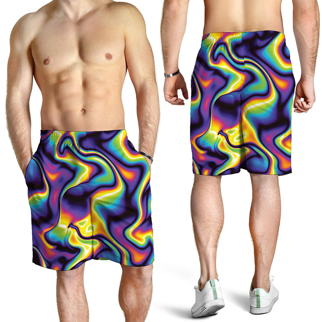 Psychedelic Wavy Print Men's Shorts