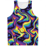 Psychedelic Wavy Print Men's Tank Top