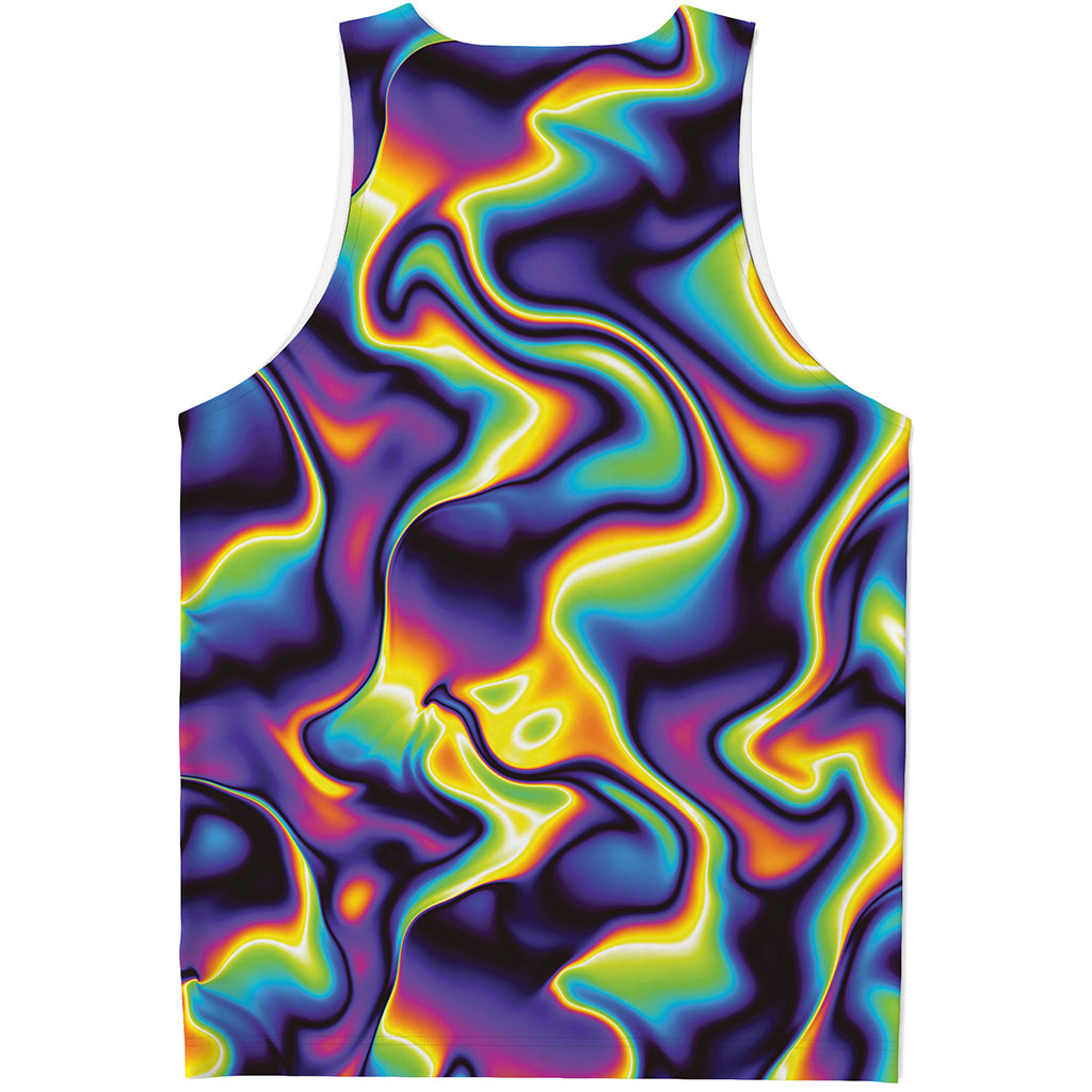 Psychedelic Wavy Print Men's Tank Top