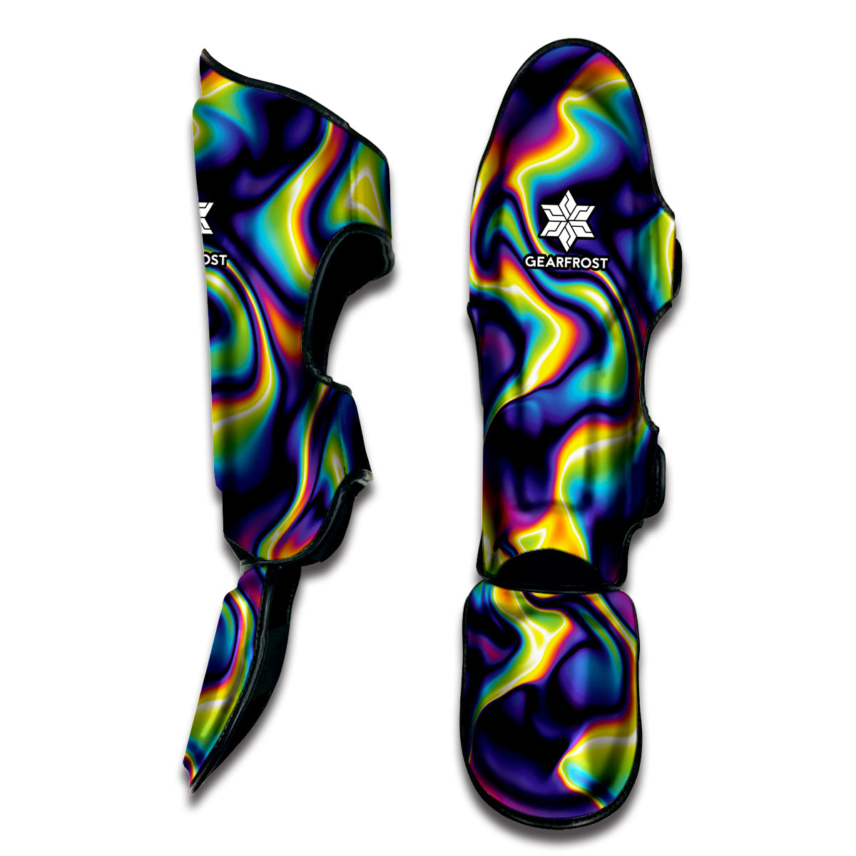 Psychedelic Wavy Print Muay Thai Shin Guard