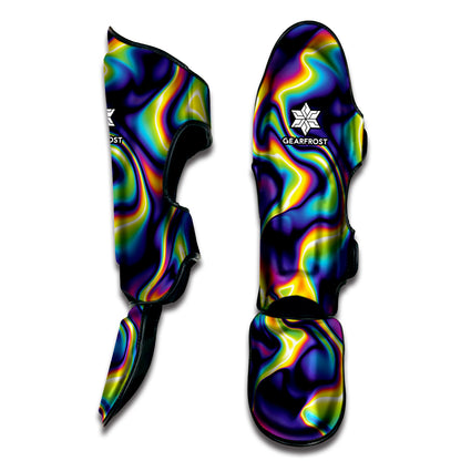 Psychedelic Wavy Print Muay Thai Shin Guard